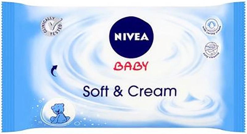 Nivea Baby Soft & Cream nedves törlőkend
