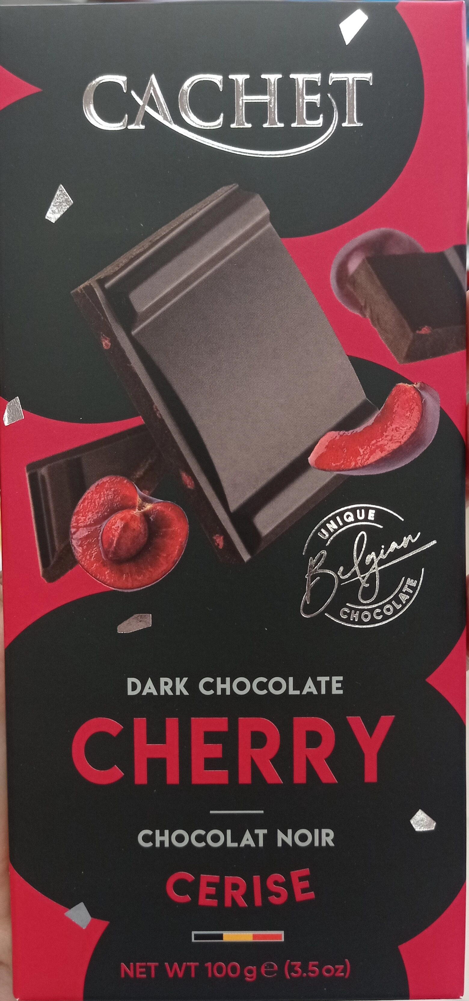 Dark chocolate cherry - Cachet - 100 g
