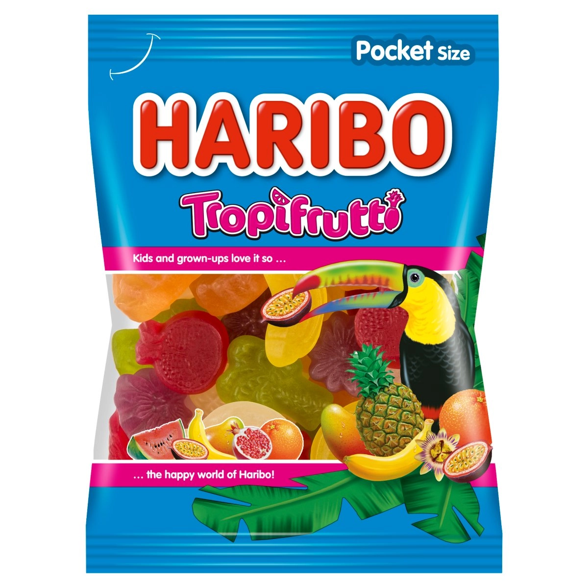 Haribo Tropi Frutti gyümölcsízű gumicuko