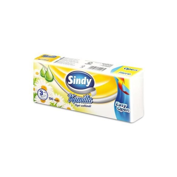 Papírzsebkendö 100db 3réteg kamillás Sin