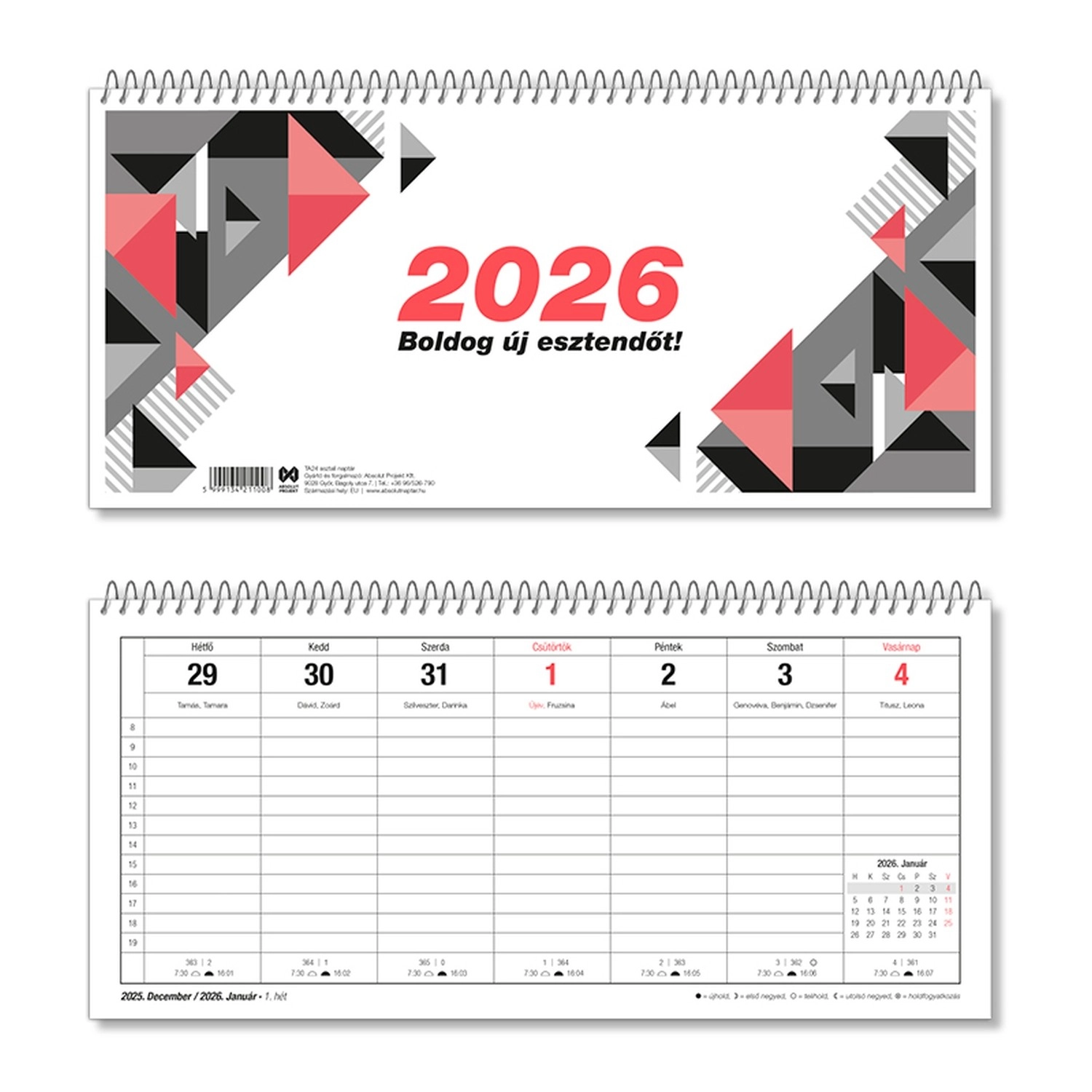 Naptár pd asztali 24TA 2025