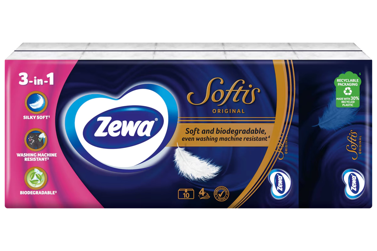 Zewa Softis 4 rét. papírzsebkendő Normal