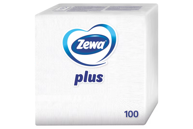 ZEWA Szalvéta Plus fehér 1 rétegű, 100 d