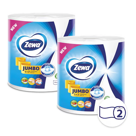 Zewa Jumbo 2 rétegű papírtörlő White 1 t
