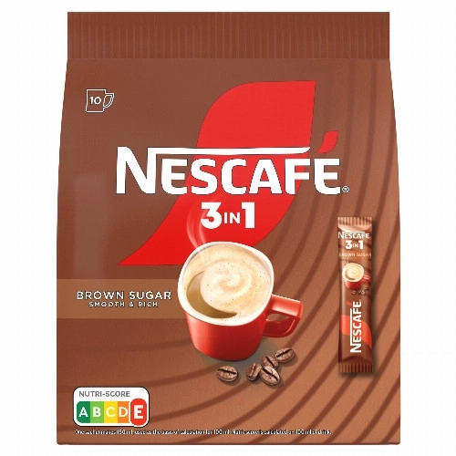 Nescafe 3in1 barna cukorral 10x16,5g