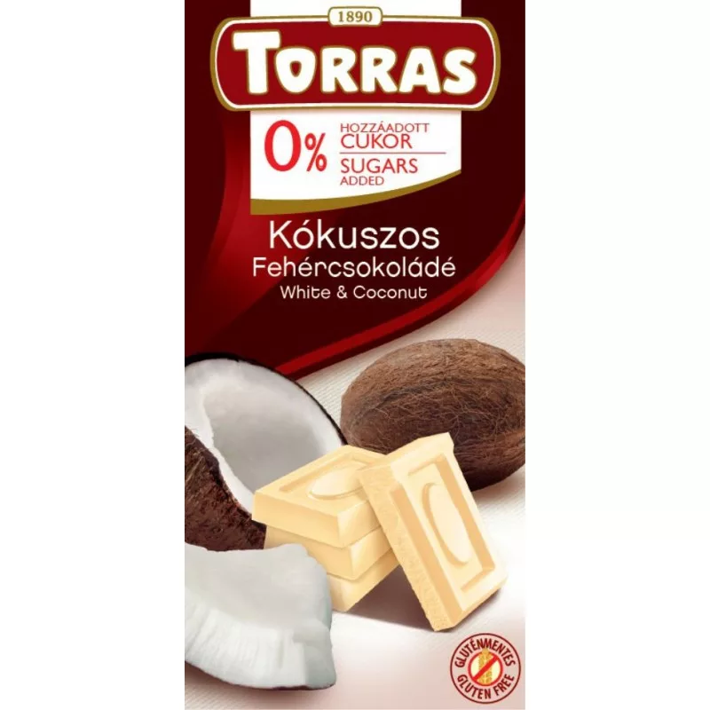 TORRAS 75G KÓKUSZOS FEHÉRCSOKOLÁDÉ