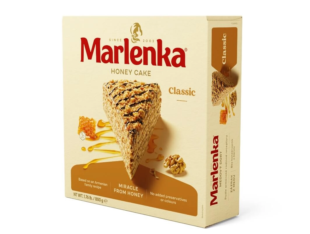 Marlenka mézes-diós torta 800g