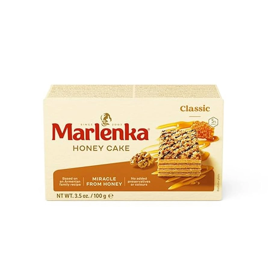 Marlenka mézes torta szelet diós 100g