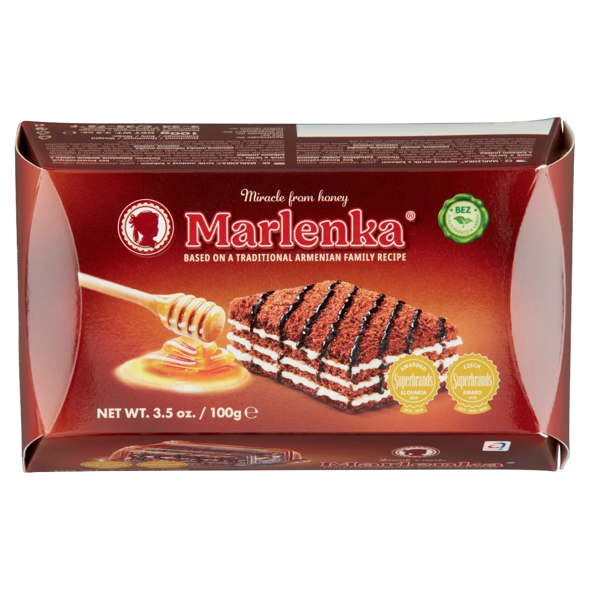 Marlenka mézes torta szelet kakaós 100 g
