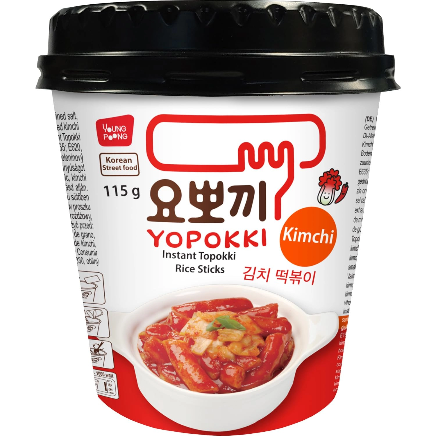 Yopokki instant Topokki kimchi íz 115g