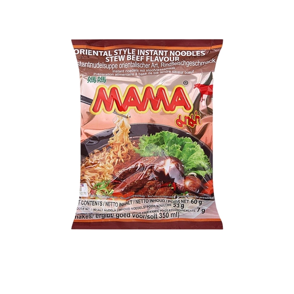 MAMA NOODLES 60G PÖRKÖLT MARHAHÚS ÍZŰ IN